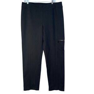 Zenergy by Chicos Black Cargo Pocket Stretch Knit Pants Size 12